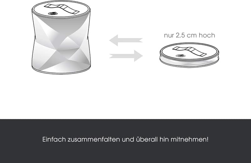 Aufblasbare LED Solarlaterne – wasserdicht (IPX7) für Outdoor und Camping
