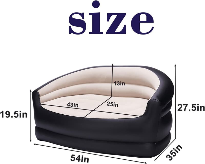 Aufblasbares Luftsofa Loveseat für Camping und Picknick