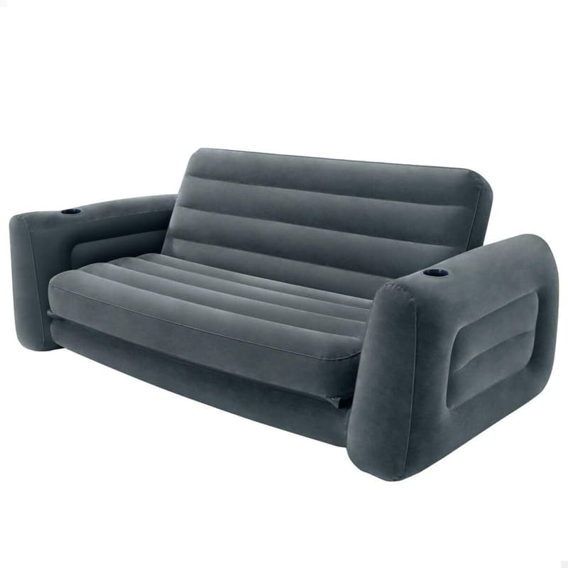 Intex Schlafcouch inkl. Quick-Fill elektrische Pumpe, hellgrau, 203 x 231 cm