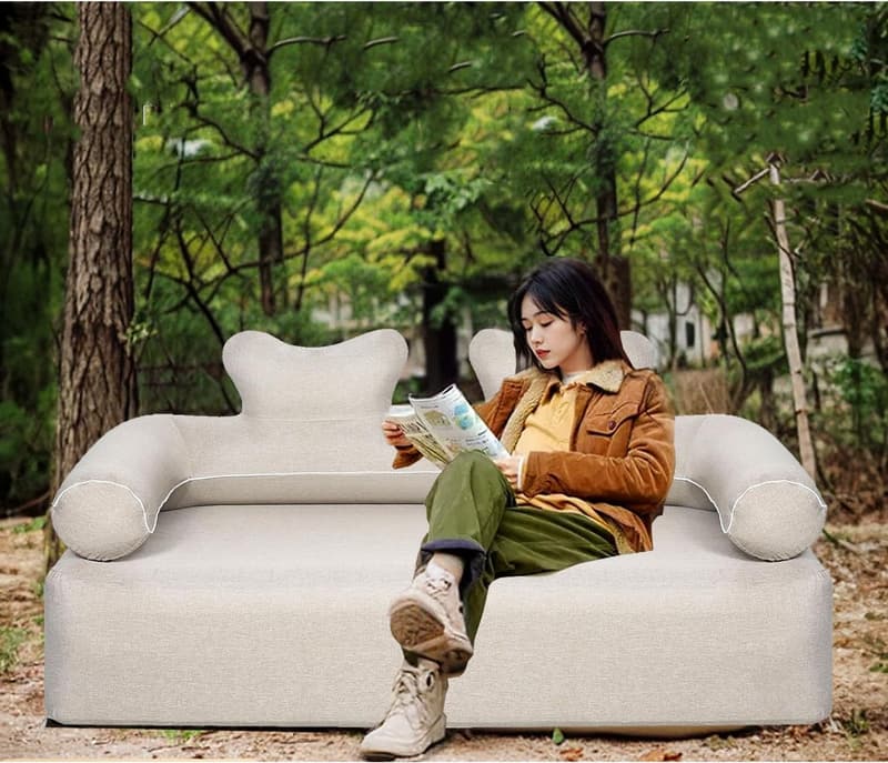 Aufblasbares Sofa mit elektrischer Pumpe für Camping und Reisen
