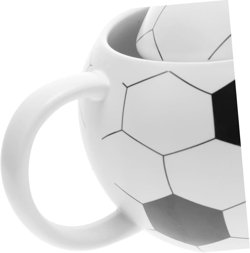 WM-Fußballbecher aus Keramik mit Deckel für Männer – Steingut, wiederverwendbar