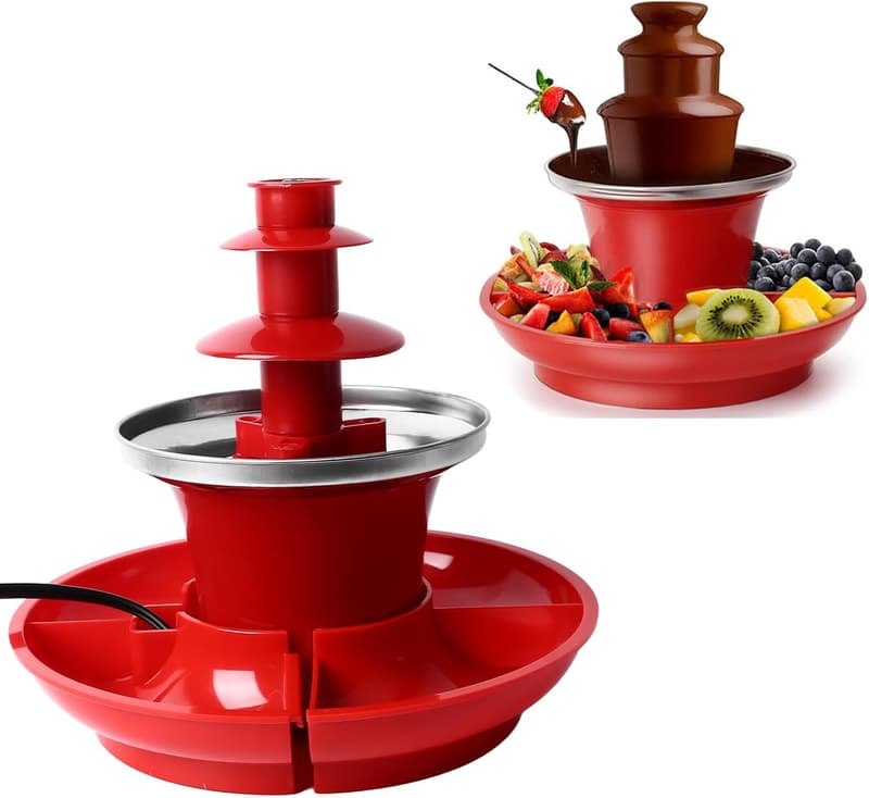 Schokoladenbrunnen-Set für Partys – 17 oz mit Serviertablett