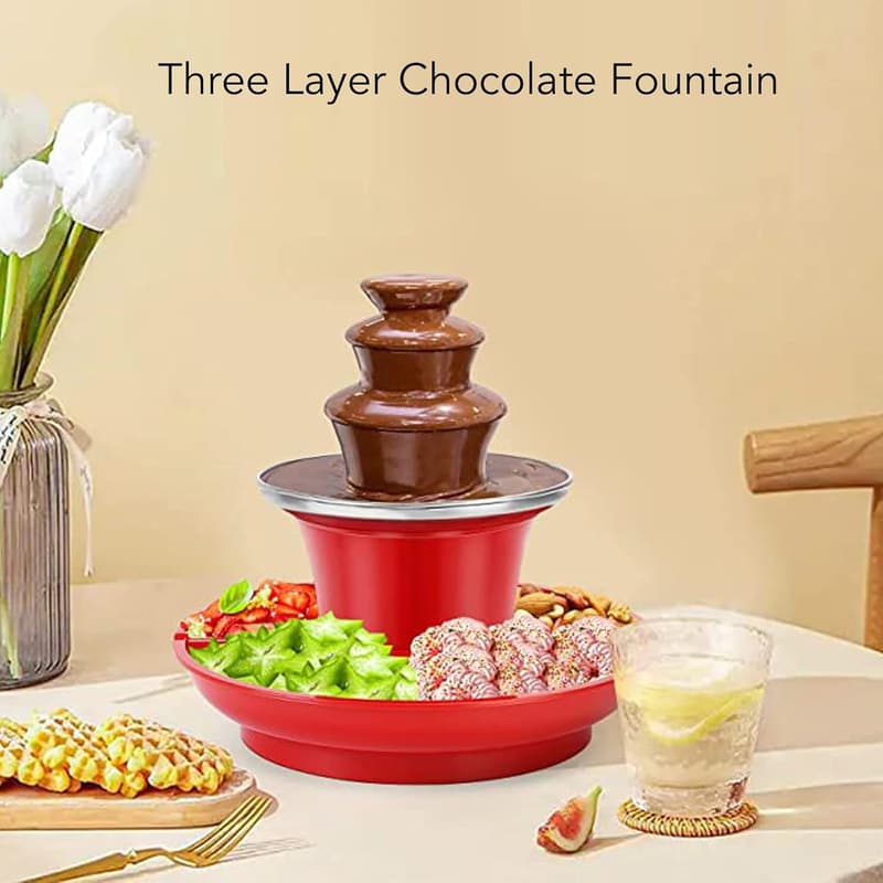 Schokoladenbrunnen-Set für Partys – 17 oz mit Serviertablett