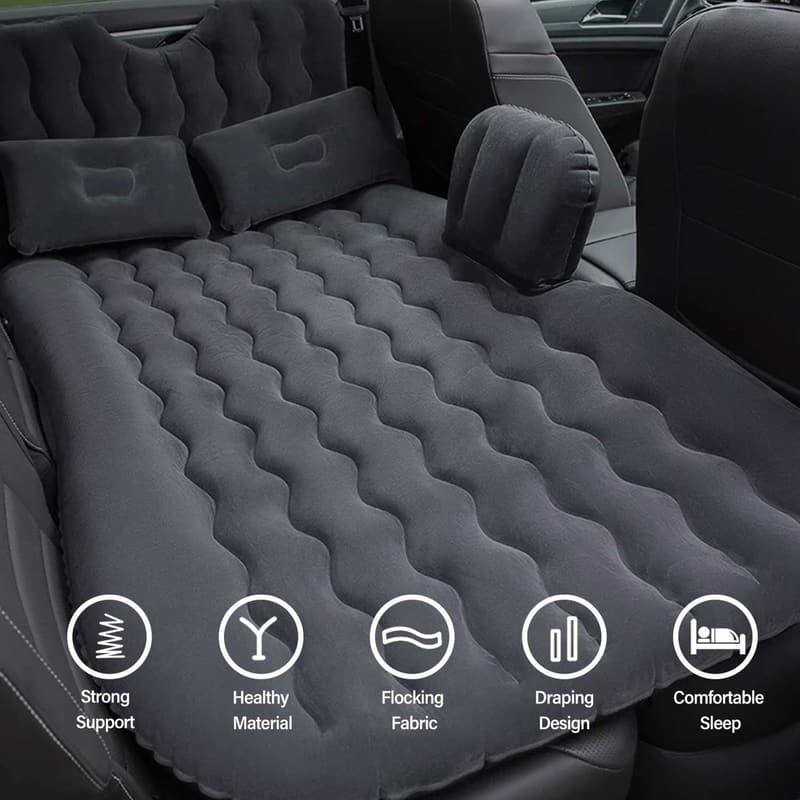 Ergocar Aufblasbare Luftmatratze für Auto und Camping (Grau)