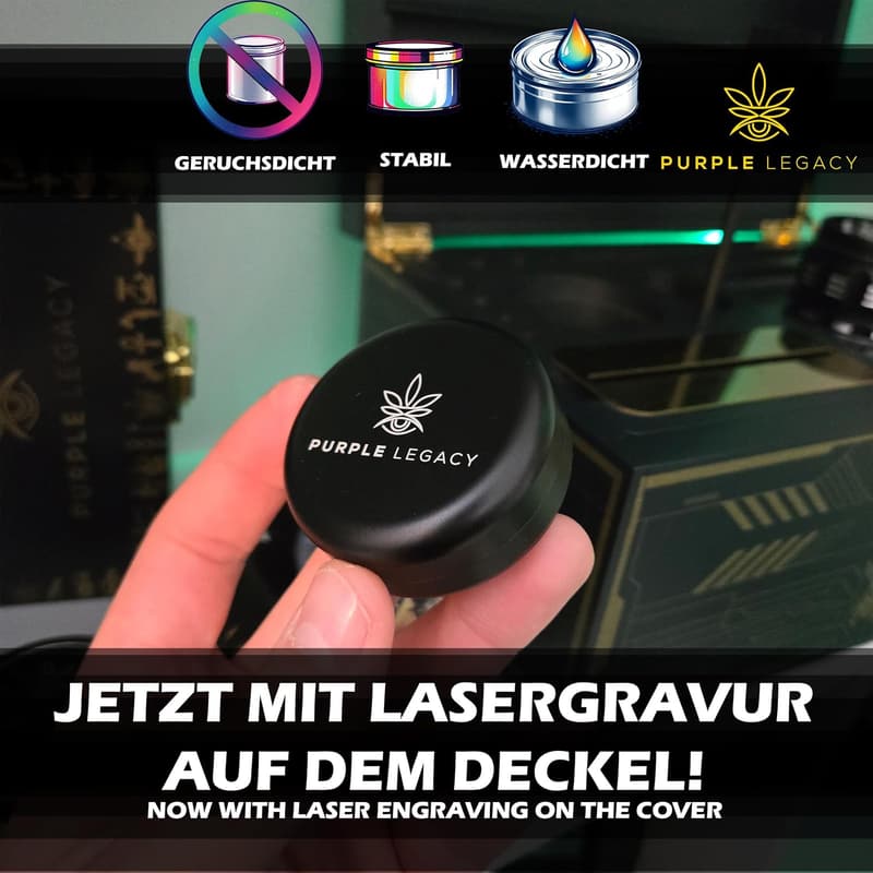 Wasserdichte Stash Box aus Aluminium 55x24mm für Kräuter und Pillen