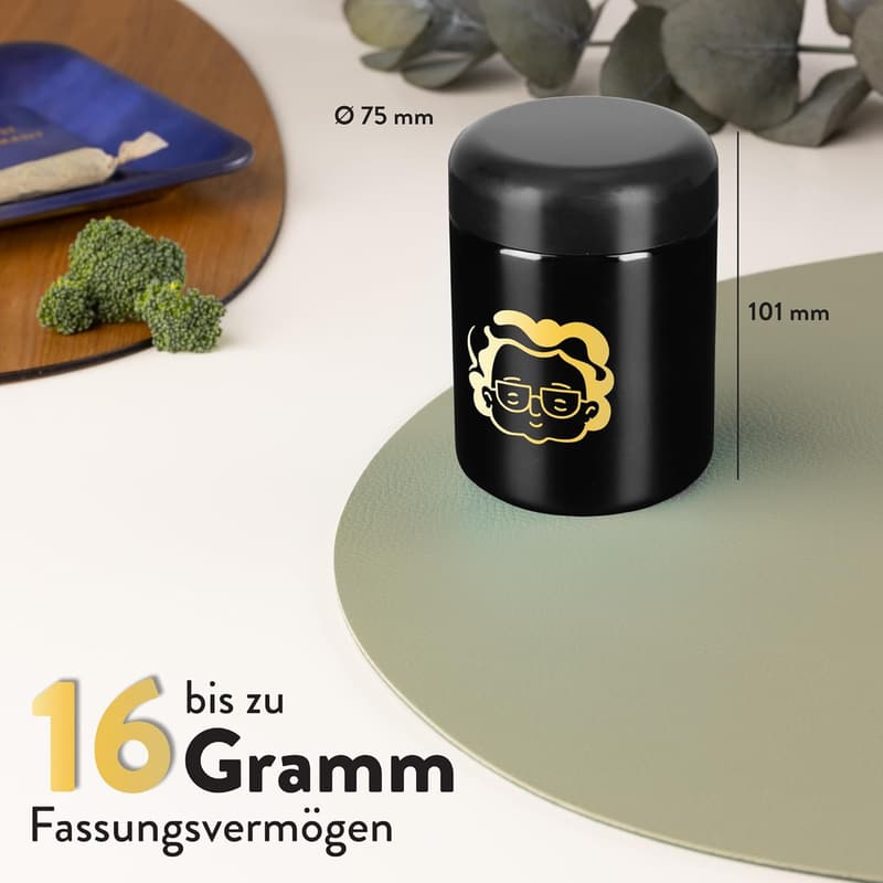 Premium Kräuterglas mit UV-Schutz und Geruchsdichtheit - 240 ml