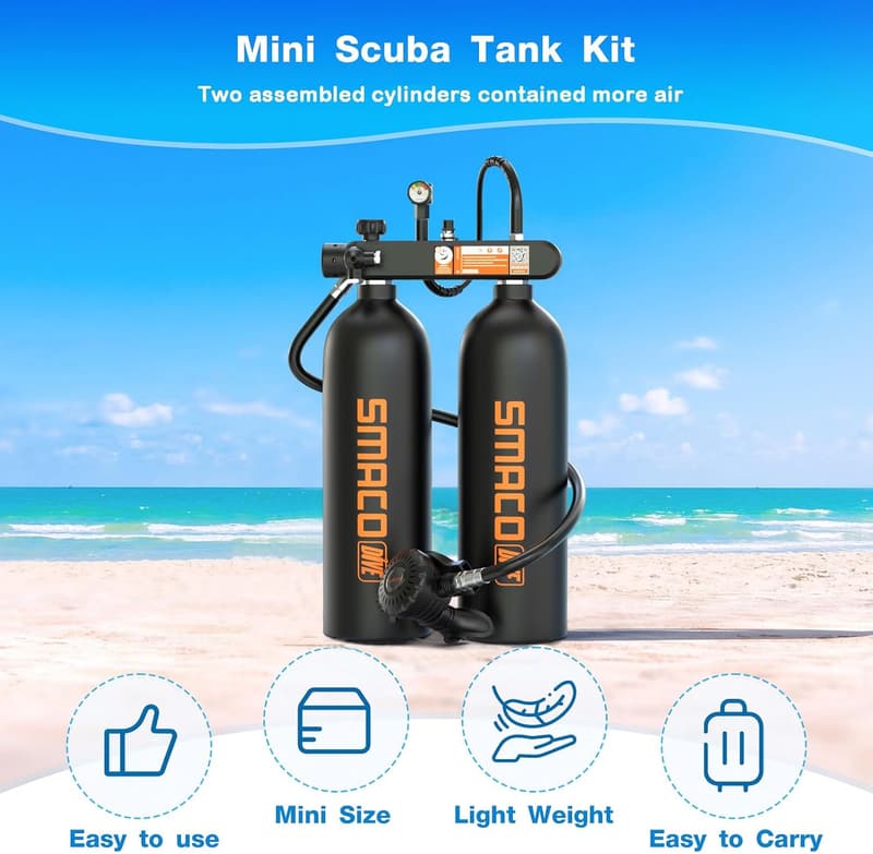 Tragbare 4L Tauchflasche für Flachwassertauchen – 30–45 Min. Atem