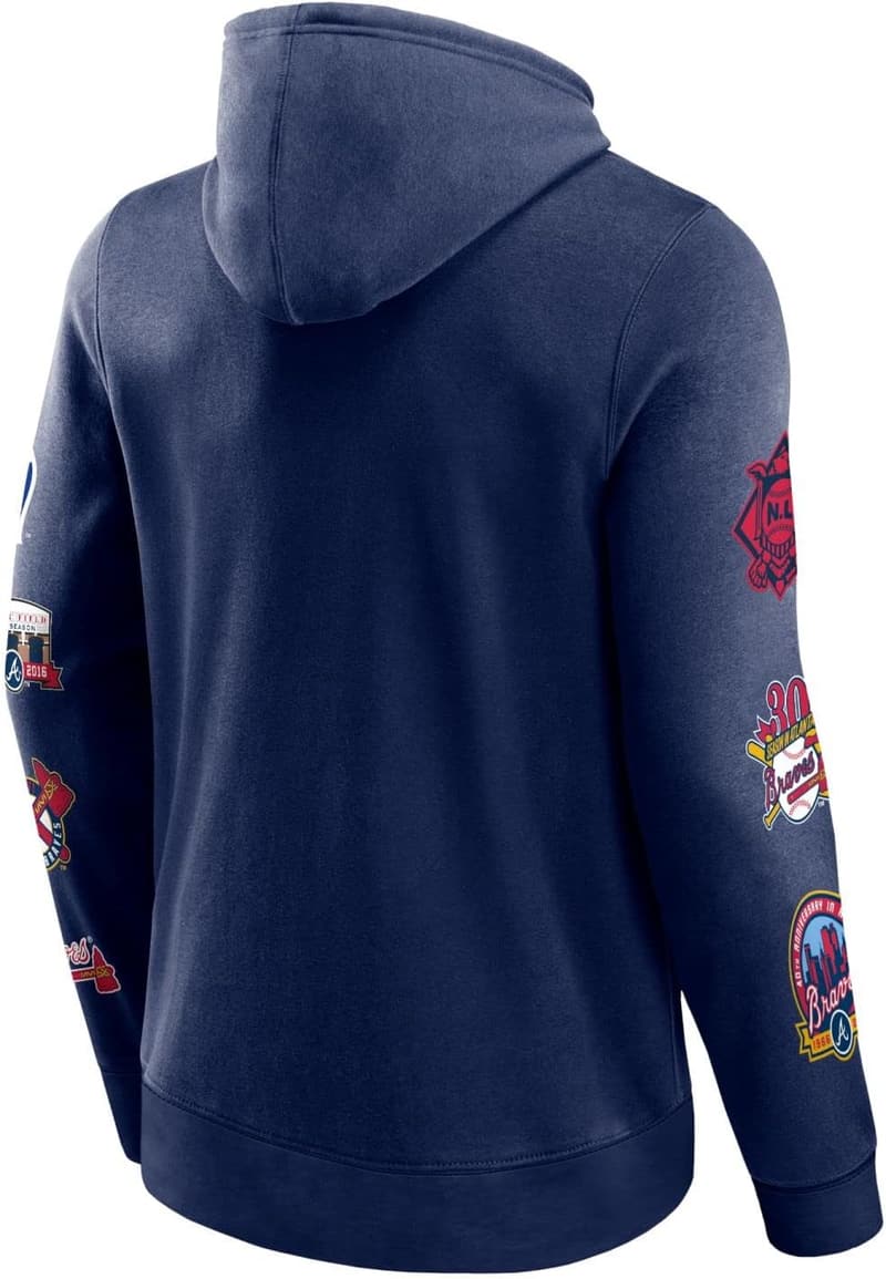 Atlanta Braves Fleece-Hoodie mit Grunddesign-Patches