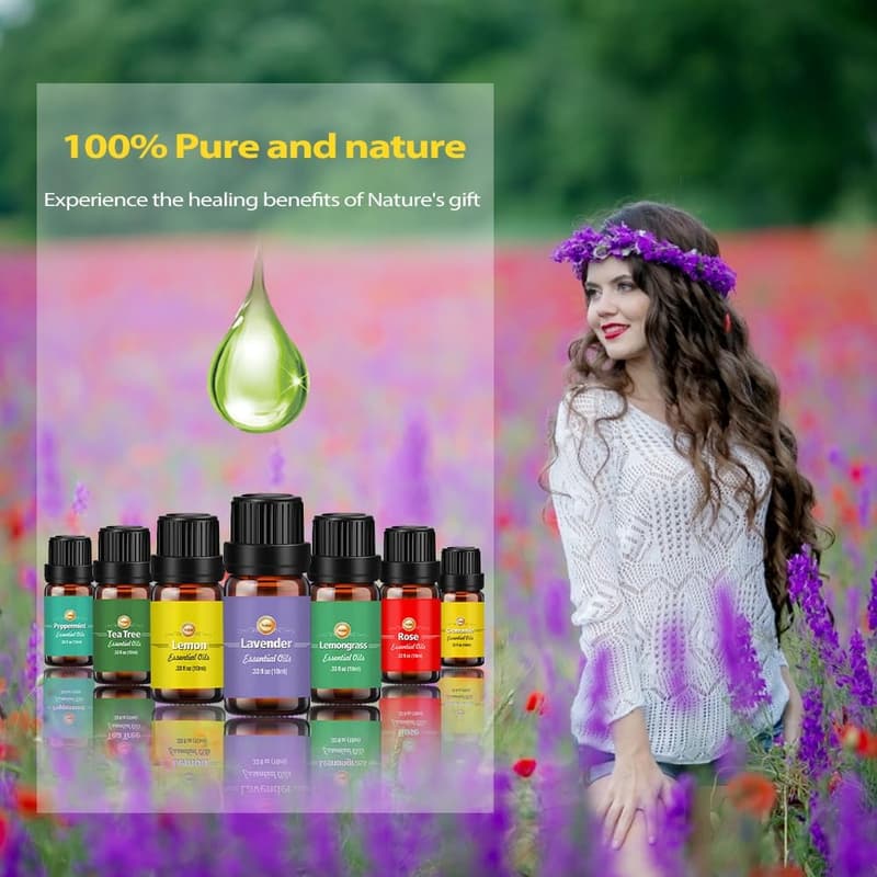 Ätherische Öle Set 18 x 10 ml für Aromatherapie und Entspannung
