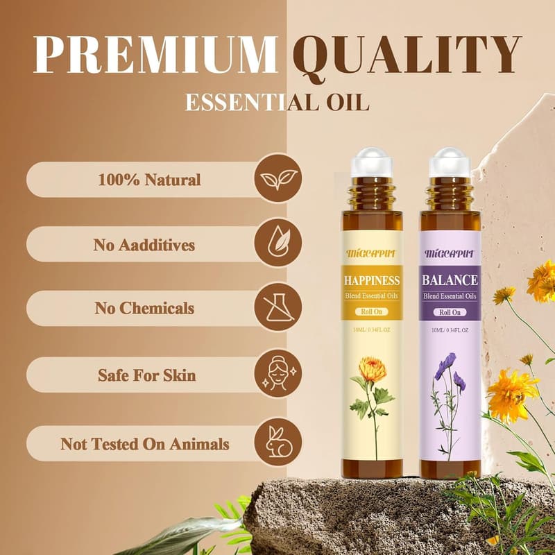 Aromatherapie Geschenkset mit 6x10ml ätherischen Ölen für Entspannung