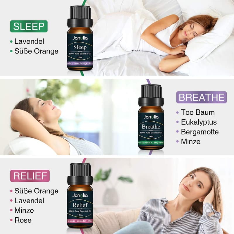 Ätherisches Öl Set für Diffuser – Reine Naturöle zur Entspannung