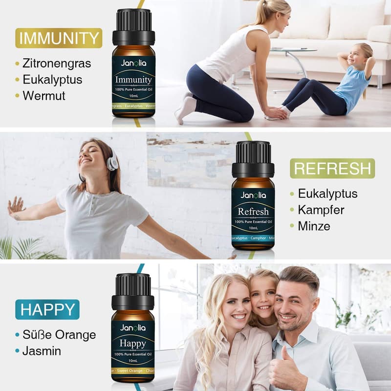 Ätherisches Öl Set für Diffuser – Reine Naturöle zur Entspannung