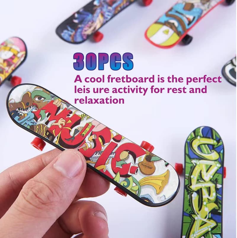 Fingerskateboard-Set mit 30 Mini-Fingerboards für Kindergeburtstage