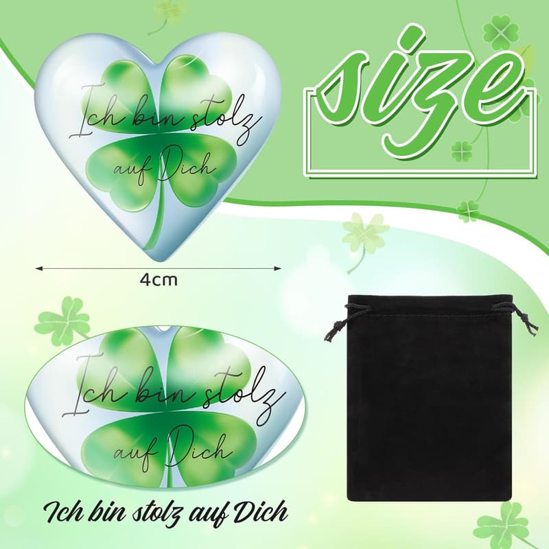 Kleeblatt Anhänger aus Kristallglas – Inspirierender Glücksbringer für Graduierte