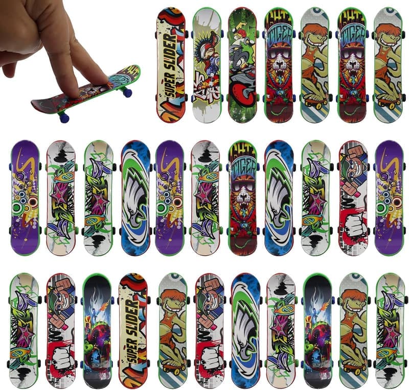 Mini Skateboard Set mit 30 Fingerboards für Kindergeburtstagsgeschenke