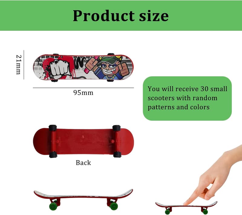 Mini Skateboard Set mit 30 Fingerboards für Kindergeburtstagsgeschenke
