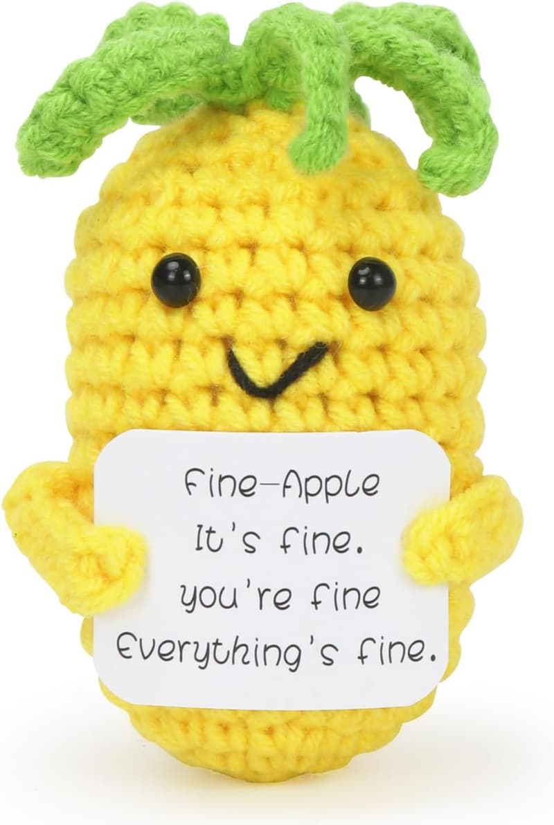 Kreative Ananas-Häkelpuppe mit Aufmunterungskarte für Freunde