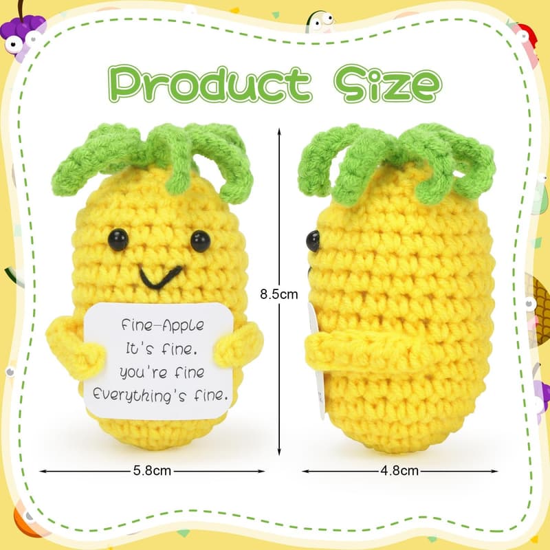 Kreative Ananas-Häkelpuppe mit Aufmunterungskarte für Freunde