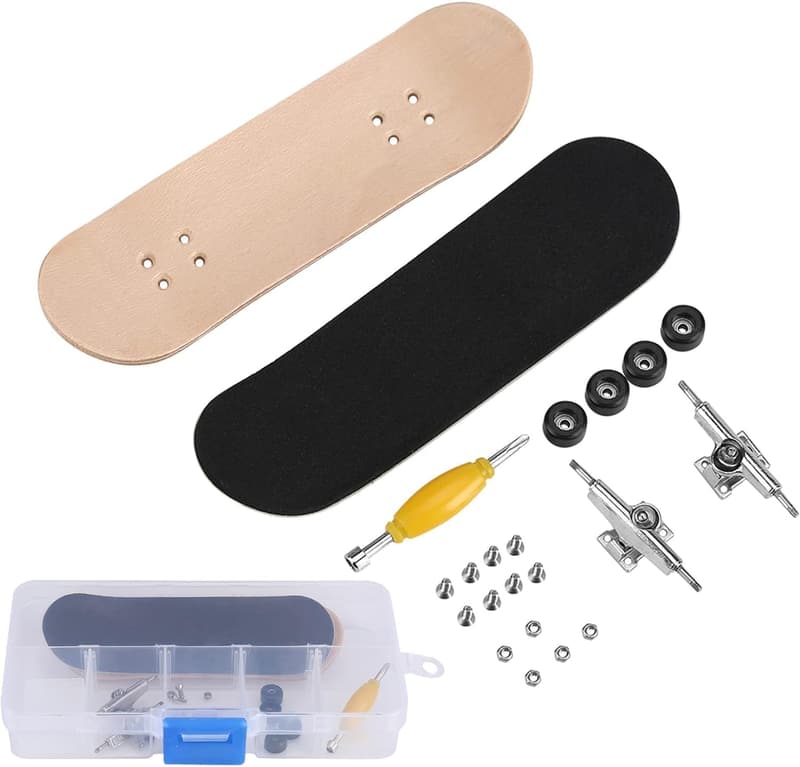 Fingerboard Skateboard Set aus Holz – professionelles Spielzeug für Kindergeburtstag