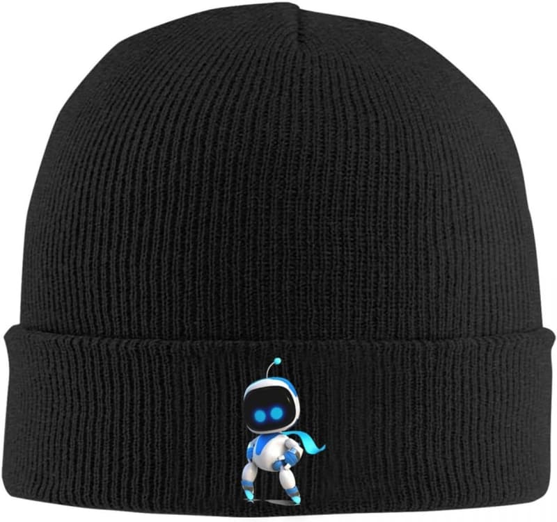 Astros Playroom Strickmütze für Damen und Herren – Roboter-Design, Wintermütze