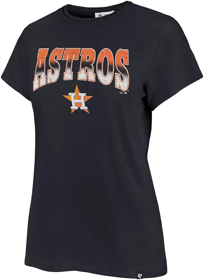 MLB Damen-T-Shirt in Teamfarbe mit gewölbtem Logo