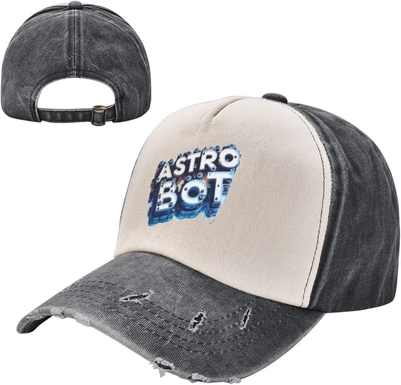 Unisex Snapback Baseballkappe aus Distressed Denim für Outdoor-Aktivitäten