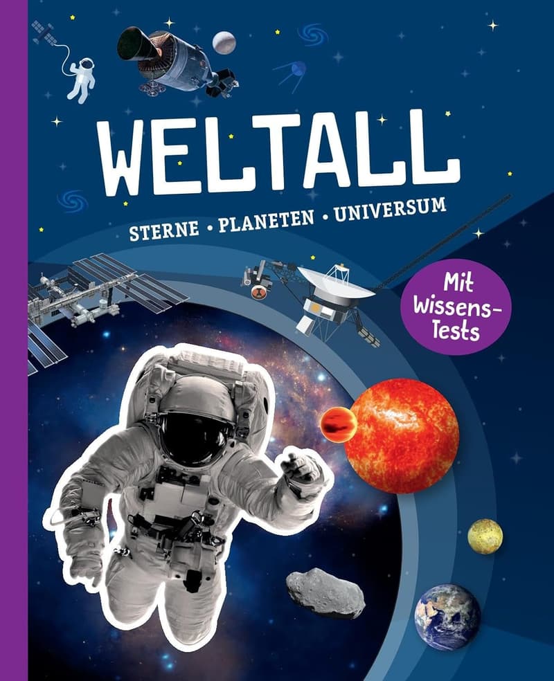 Weltall-Buch mit Wissens-Test für Kinder ab 10 Έτη