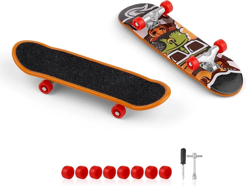 Mini Fingerskateboard-Set, 2 Stück mit matten Oberflächen, für Teenager