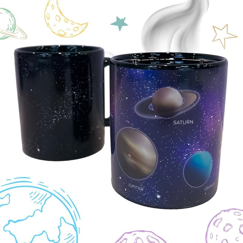 Kaffeetasse Astronaut mit Farbwechsel - 330 ml Geschenk für Astronomie-Fans