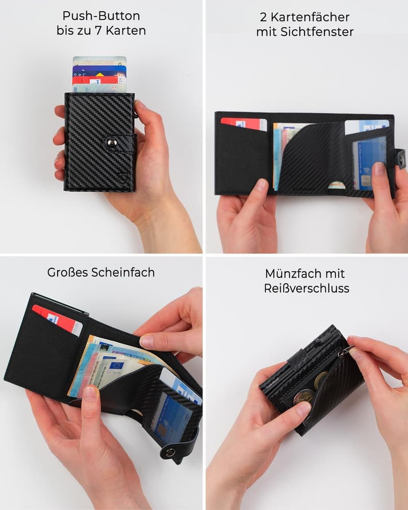 Fargo Wallet – Handgemachte Leder-Geldbörse für Herren & Damen mit RFID-Schutz