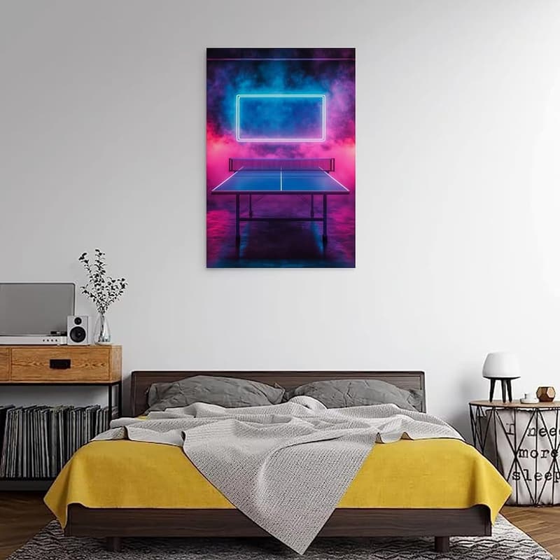 Minimalistischer Kunstdruck für modernes Familienschlafzimmer, 50 x 75 cm