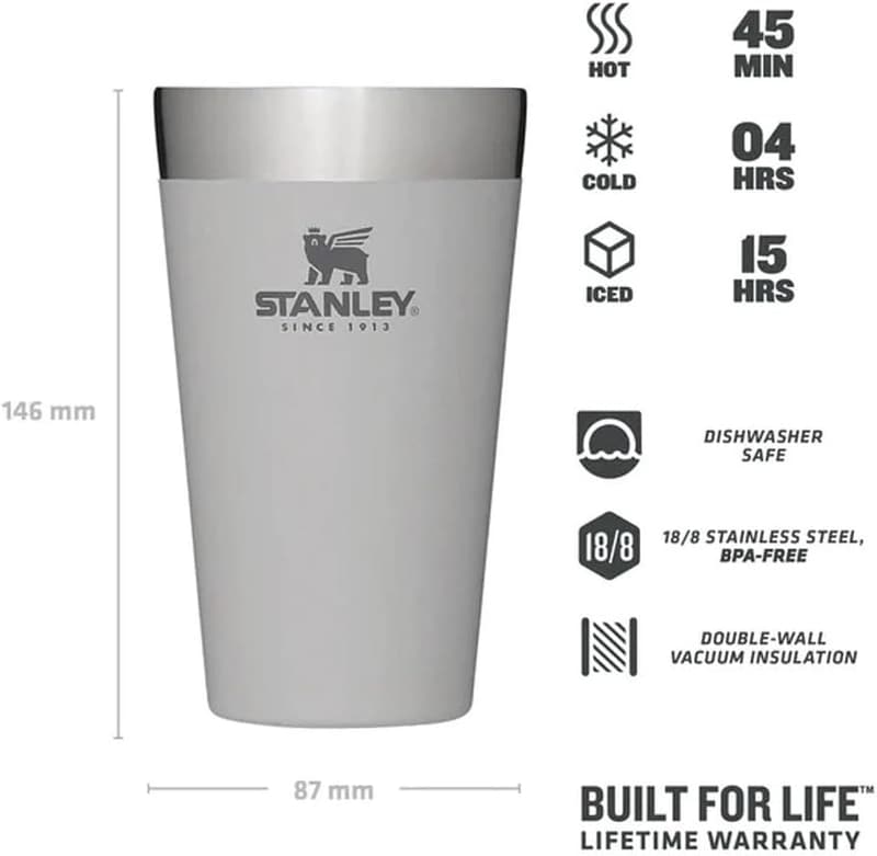 Stanley Adventure Thermobecher 473 ml - Stapelbar, Edelstahl, BPA-frei