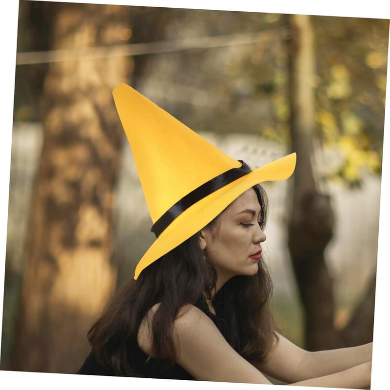 Gelber Filzhut für Frauen – Halloween Cosplay Party Zubehör