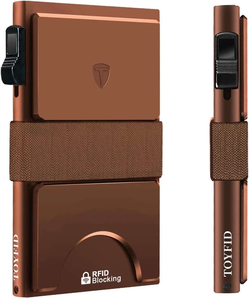 Minimalistische Herrenbörse mit RFID-Schutz und Pop-Up Kartenhalter