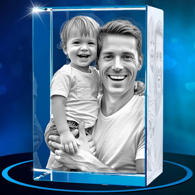 Personalisierte 3D-Kristallfoto für Frauen zum Muttertag