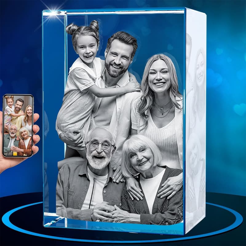 Personalisierte 3D-Kristallfoto-Geschenke zum Muttertag