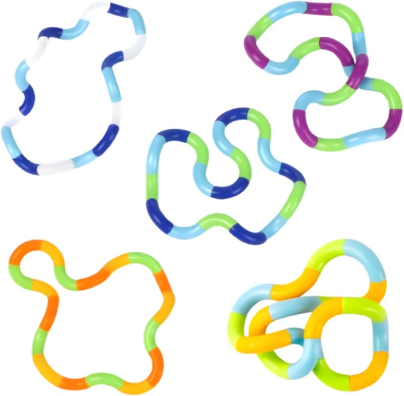 Tangle Fidget Spielzeugset für Stressabbau – 5 Stück für Kinder und Erwachsene