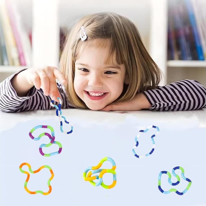 Tangle Fidget Spielzeugset für Stressabbau – 5 Stück für Kinder und Erwachsene