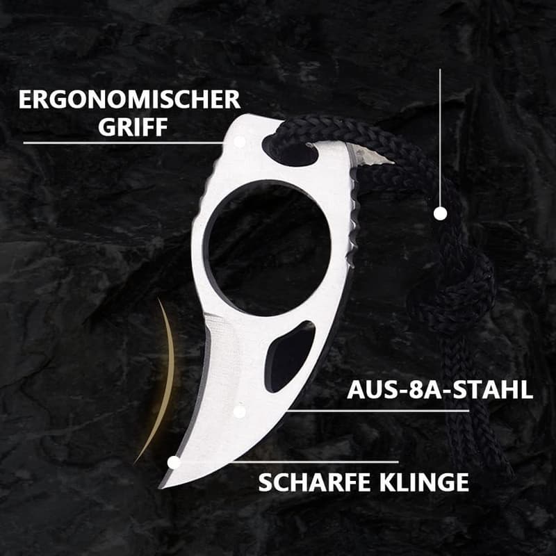 ProLeo Outdoor Klauenmesser Set – 4 scharfe Edelstahlmesser für Survival