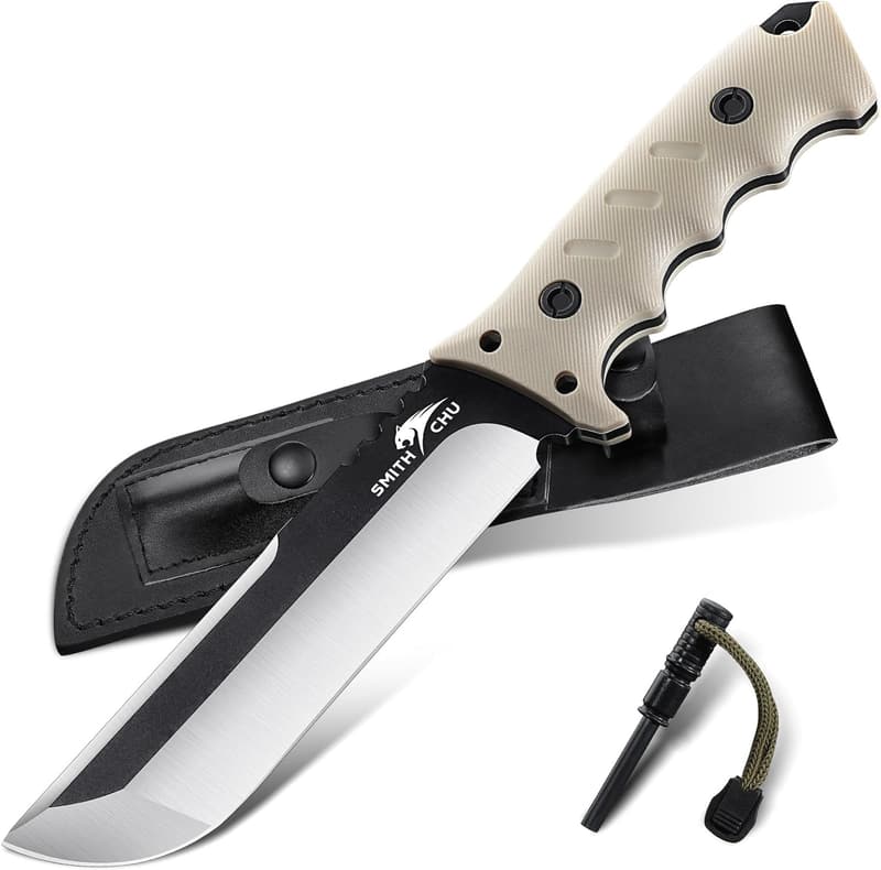 D2 Stahl Bushcraft Survival-Messer mit Scheide für Männer