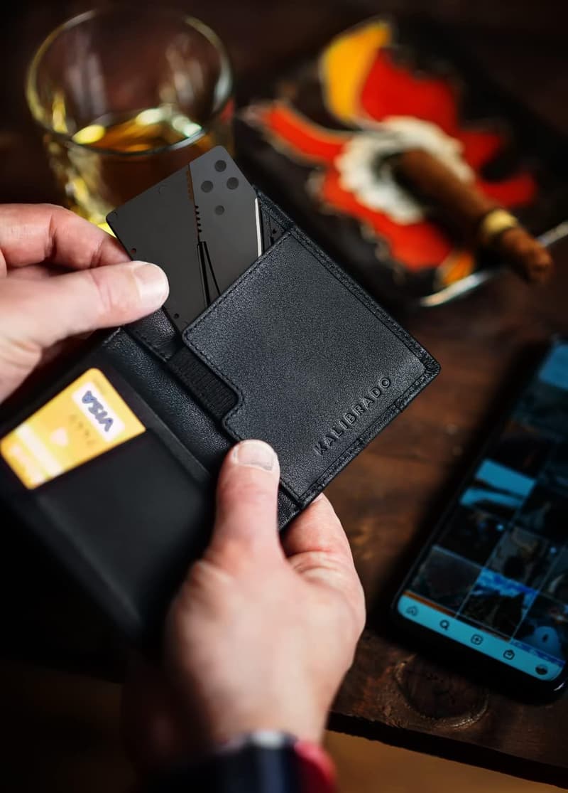 Black Folding Credit Card Knife Set – 3-Piece Pocket Camping Knives