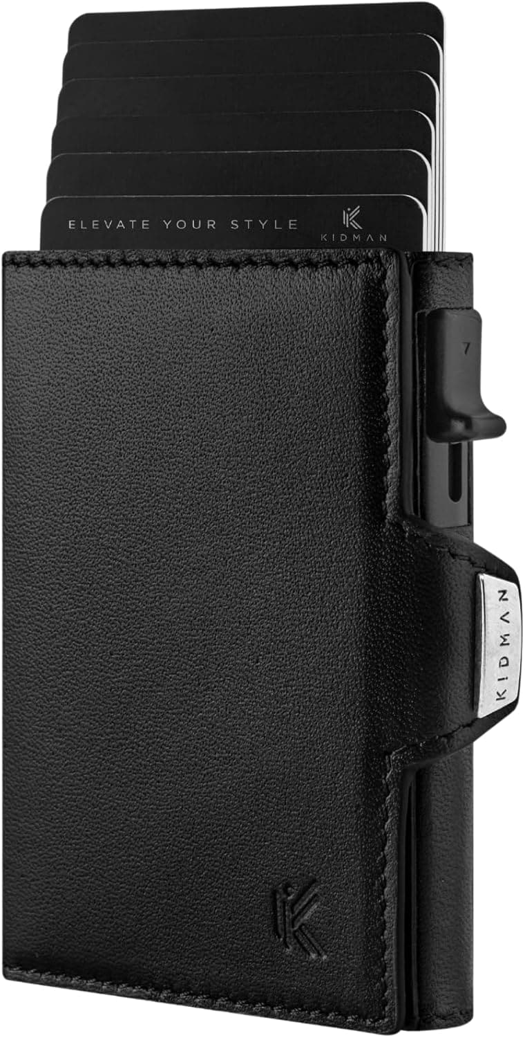 KIDMAN Phoenix I Slim Wallet aus Echtleder mit RFID und Münzfach