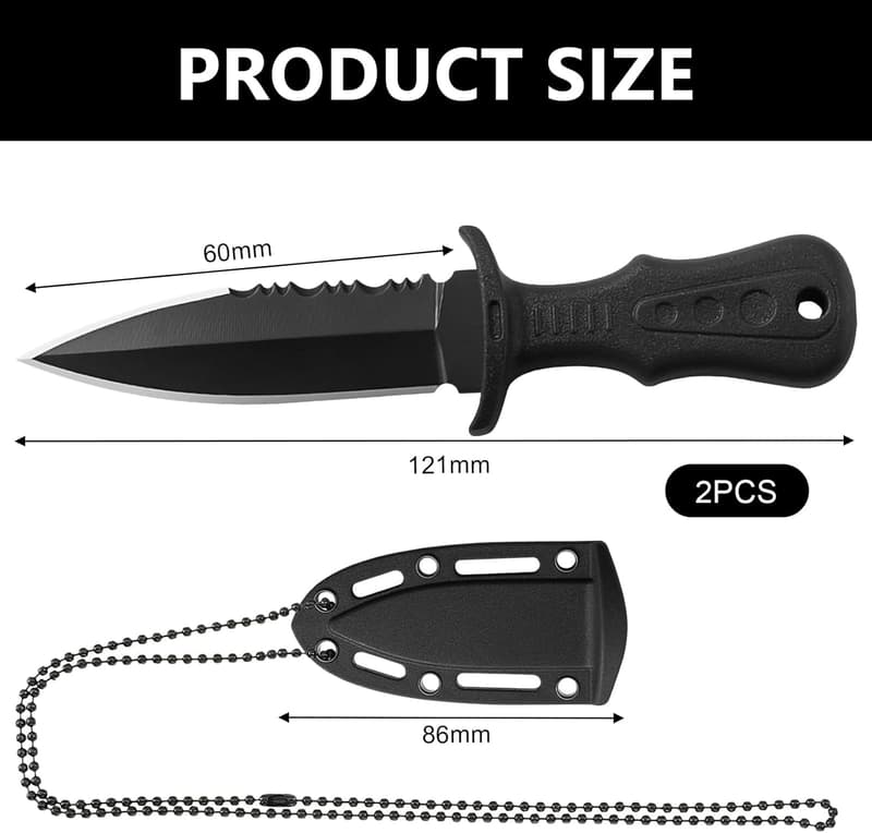 Outdoor Kettenmesser 121mm Edelstahl mit Kunststoffscheide