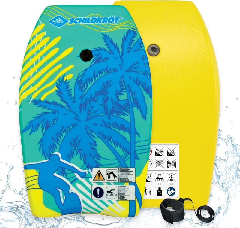 Leichtes Bodyboard für Anfänger - 68 x 43 cm mit Fangriemen, max. 60 kg