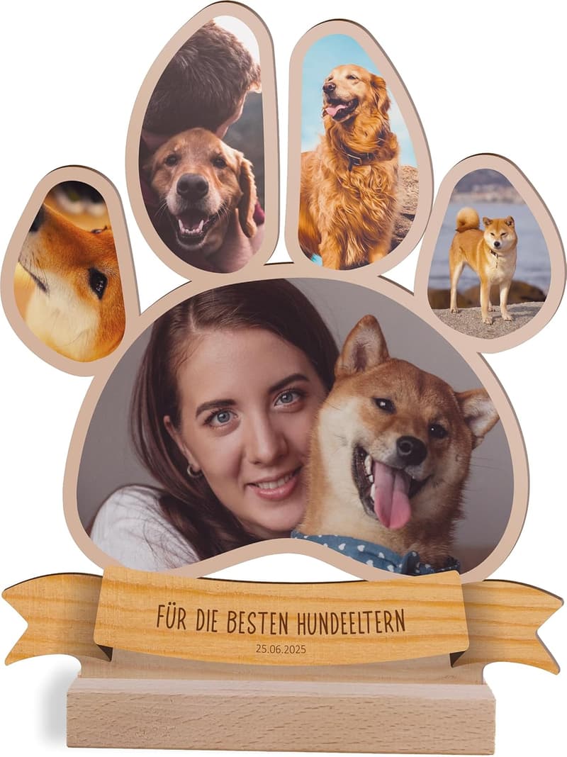 Personalisiertes Holzbild für Hundeliebhaber
