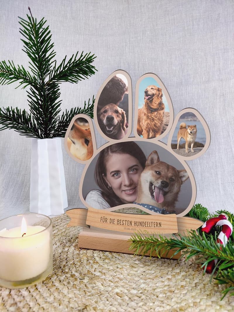 Personalisiertes Holzbild für Hundeliebhaber