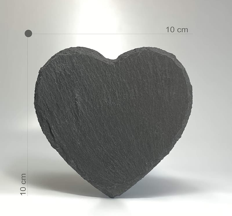 Personalisierter Schiefer-Herzgrabstein für Haustiere 10 x 10 cm