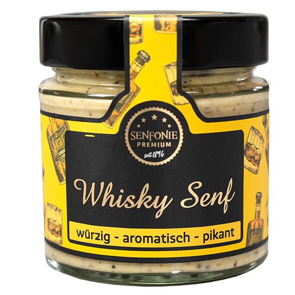 Altenburger Senf mit Whisky, 180 ml – leicht körniger Premium-Senf
