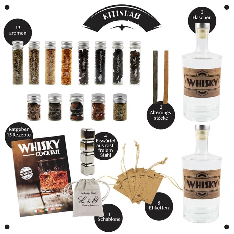 Whisky DIY Set zur Zubereitung und Verkostung – Ideal für Geschenke