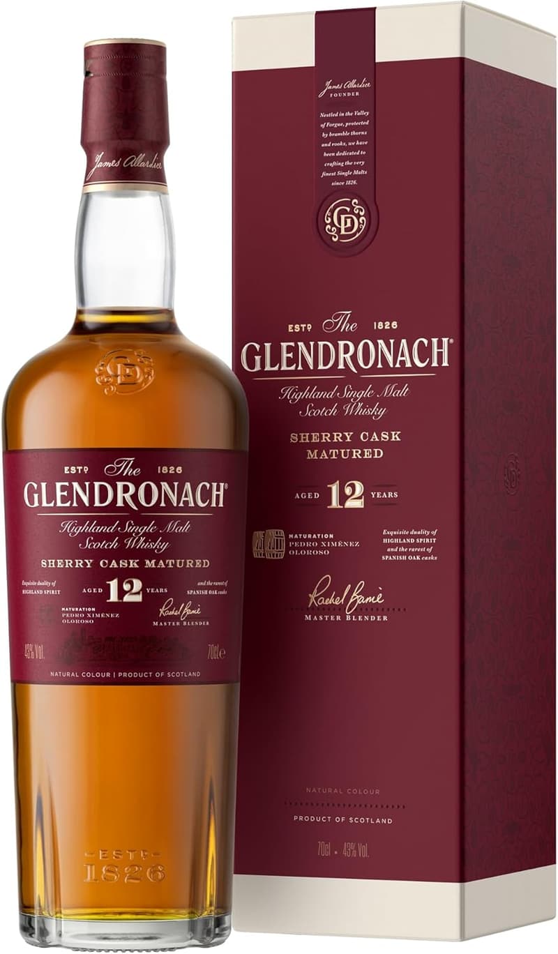 Glendronach 12 Jahre - Premium Single Malt Whisky - 0,7L, 43% Vol.